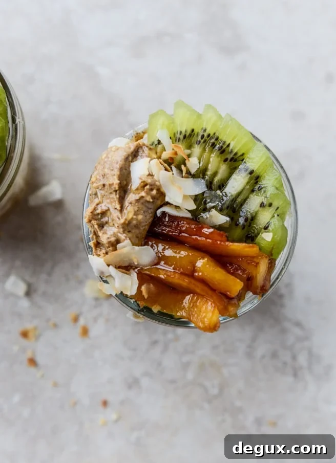 Toasted Coconut Overnight Oats Recipe for Creamy Make-Ahead Breakfast 6 toasted coconut overnight oats I howsweeteats.com