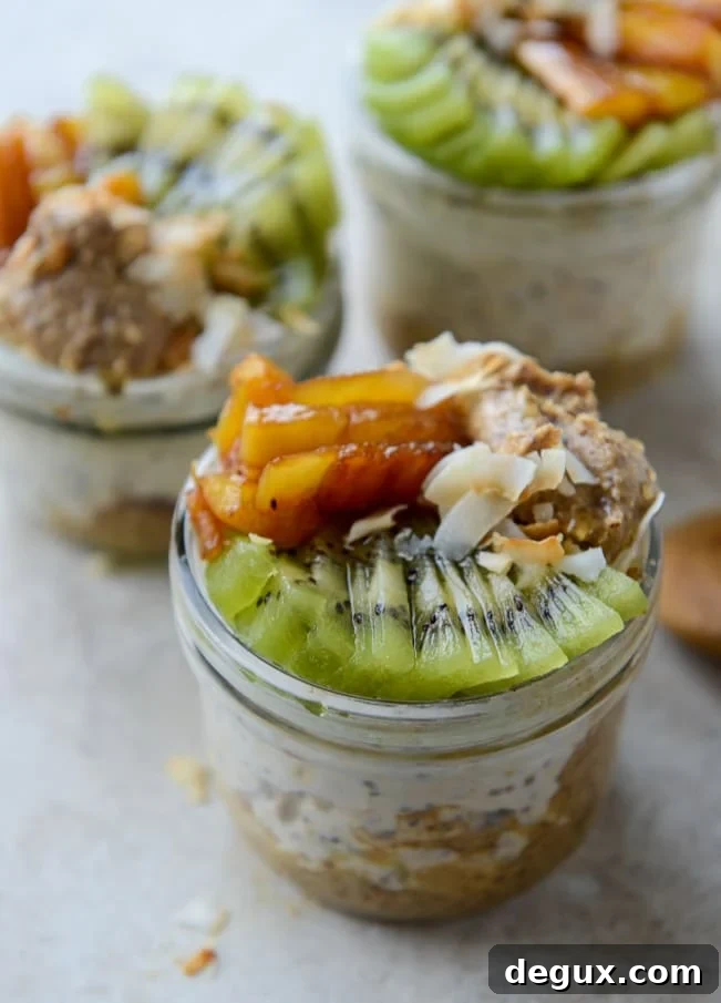 Toasted Coconut Overnight Oats Recipe for Creamy Make-Ahead Breakfast 8 toasted coconut overnight oats I howsweeteats.com