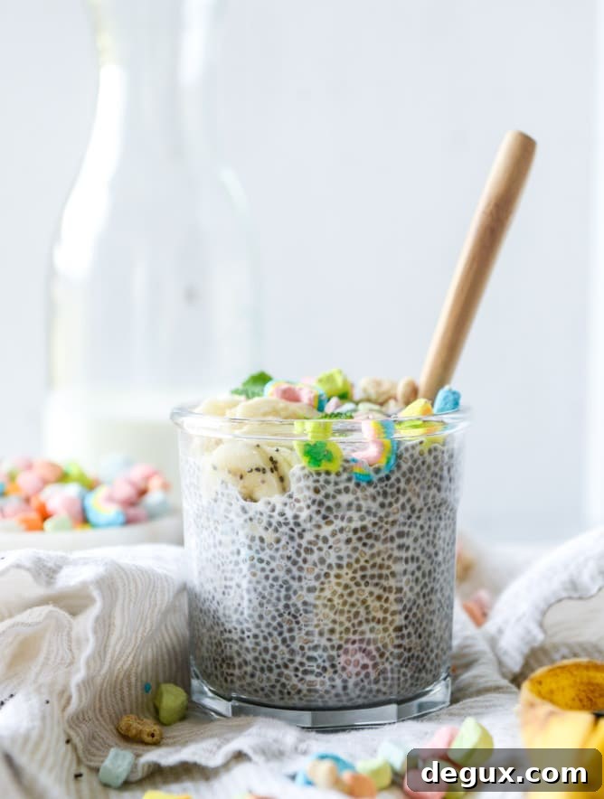 Cereal Milk Chia Pudding with Lucky Charms Crumble 12 cereal milk chia pudding with lucky charms crumbs I howsweeteats.com