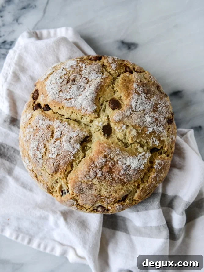soda bread with milk chocolate and salted honey butter I howsweeteats.com