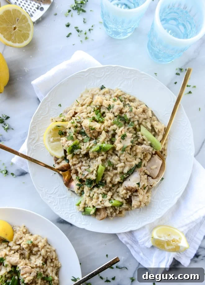 lemon chicken risotto I howsweeteats.com