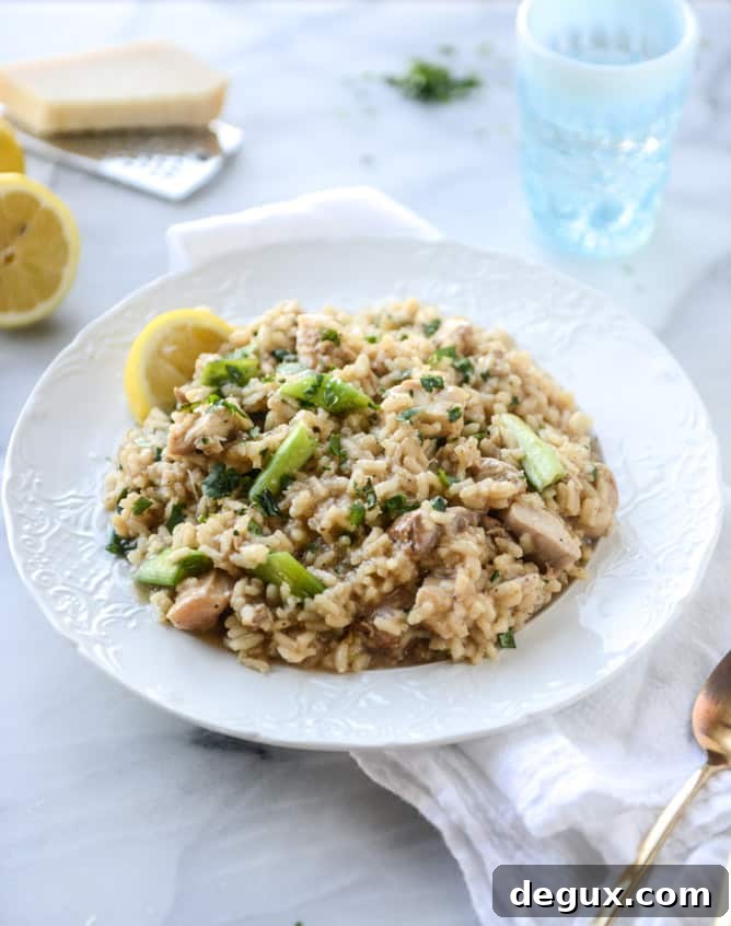 lemon chicken risotto I howsweeteats.com