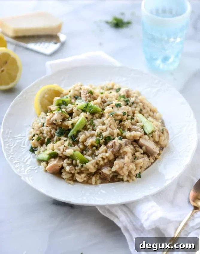 lemon chicken risotto I howsweeteats.com