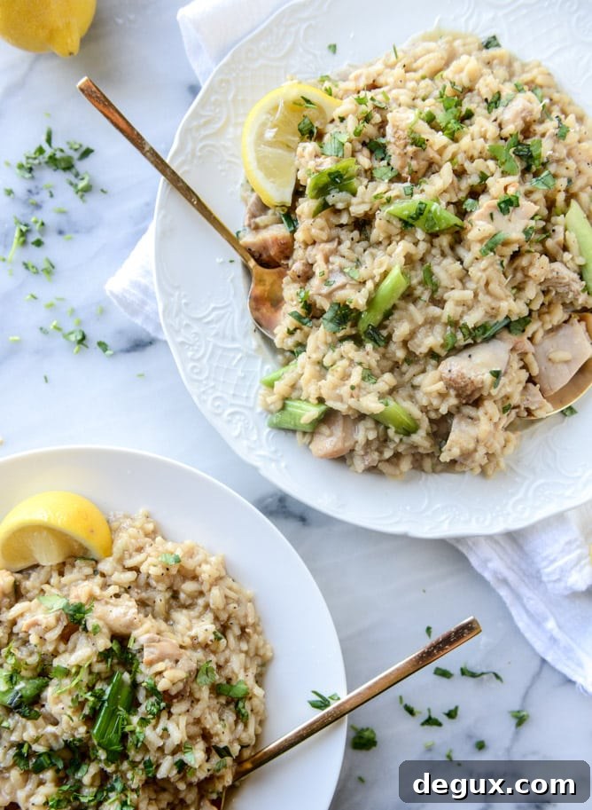 lemon chicken risotto I howsweeteats.com
