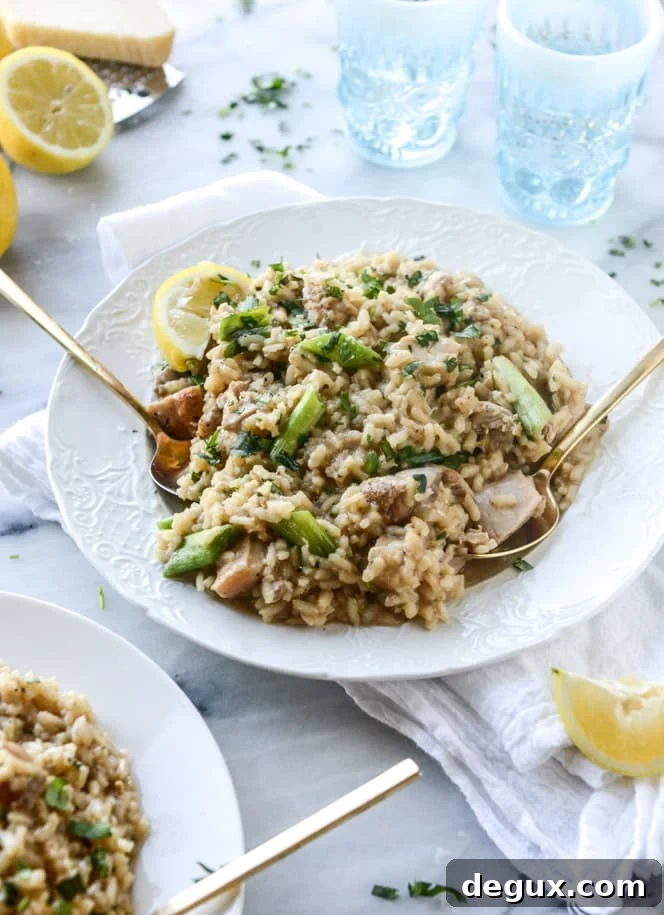 lemon chicken risotto I howsweeteats.com