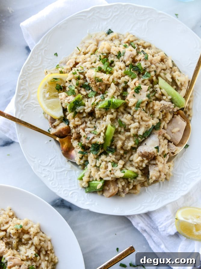 lemon chicken risotto I howsweeteats.com