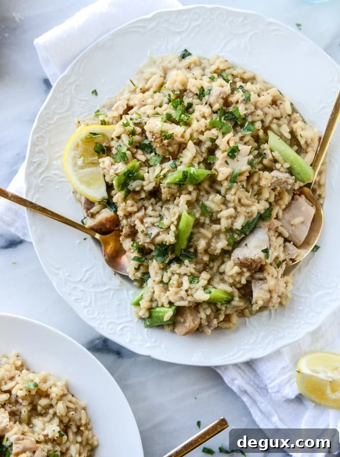 lemon chicken risotto I howsweeteats.com