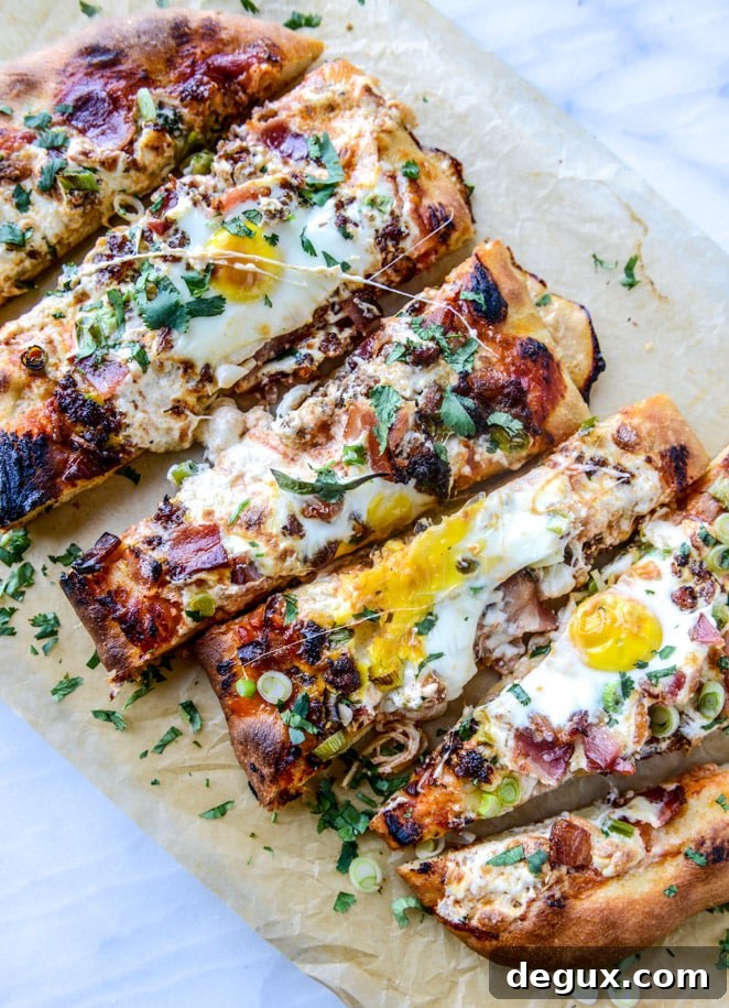 Burrata Breakfast Pizza Recipe: Creamy Morning Flatbread 2 burrata breakfast pizza I howsweeteats.com