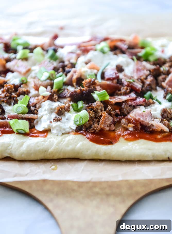 Burrata Breakfast Pizza Recipe: Creamy Morning Flatbread 4 burrata breakfast pizza I howsweeteats.com