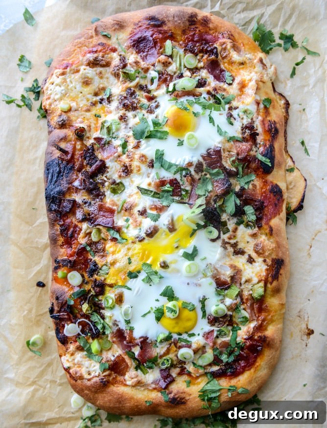 Burrata Breakfast Pizza Recipe: Creamy Morning Flatbread 5 burrata breakfast pizza I howsweeteats.com