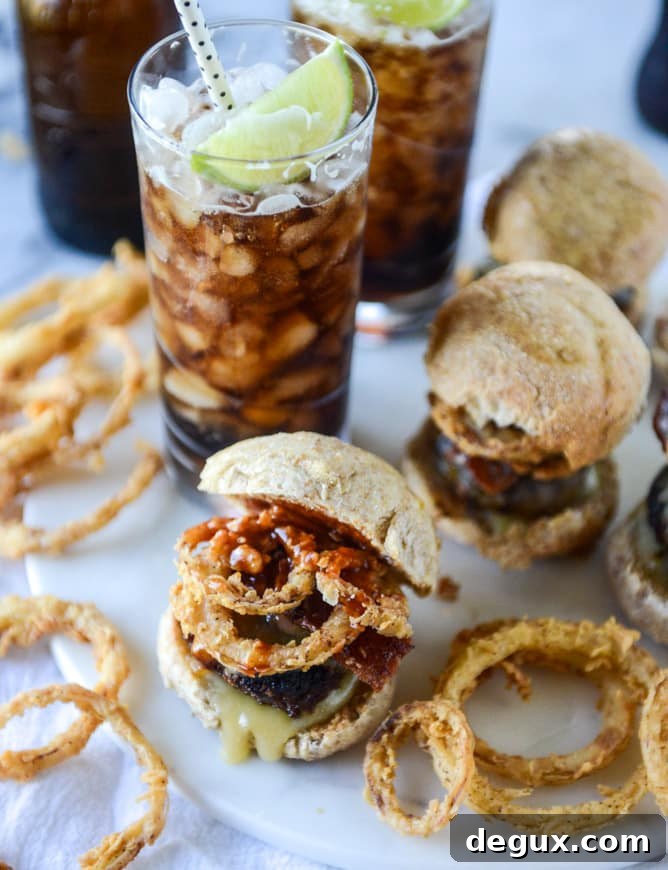 Bacon-Wrapped Meatloaf Sliders with Pepper Jack & Crispy Onions 10 meatloaf sliders I howsweeteats.com