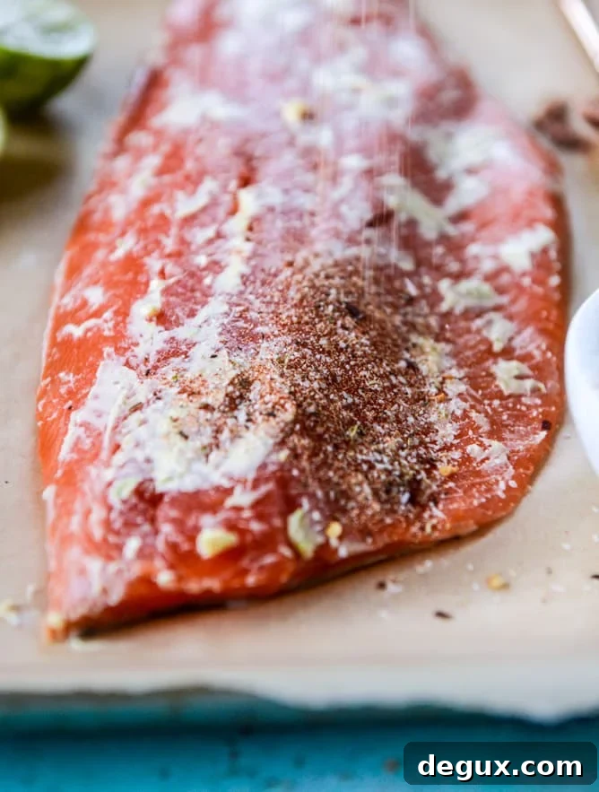 30 minute cajun salmon with salted lime butter I howsweeteats.com