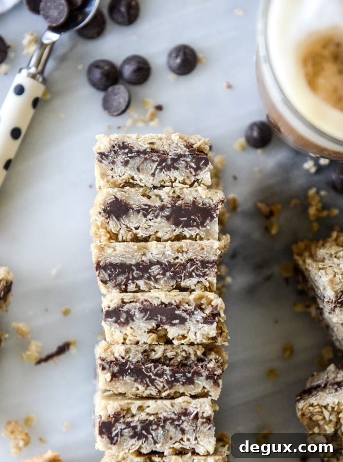 chocolate stuffed oatmeal bars