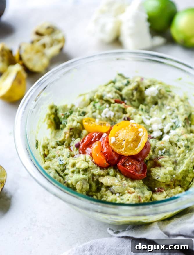 roasted tomato and charred lime guacamole I howsweeteats.com