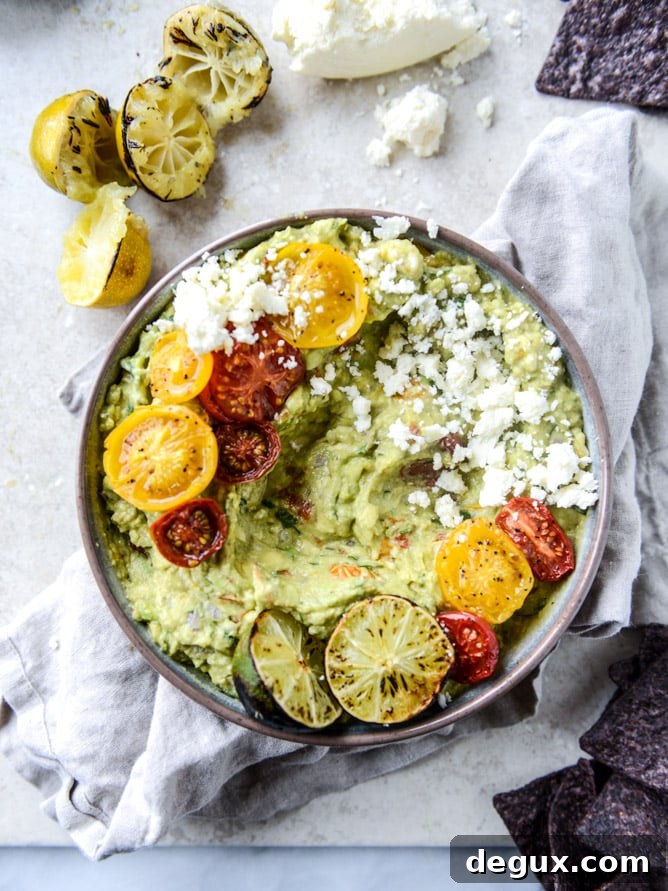 roasted tomato and charred lime guacamole I howsweeteats.com