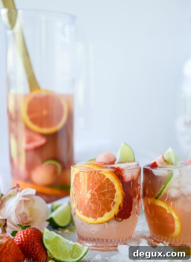 Refreshing Rosé Sangria Recipe: Sparkling Summer Cocktail Guide 7 rosé sangria I howsweeteats.com