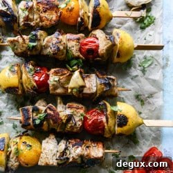 Grilled Chicken, Burst Tomato & Artichoke Skewers with Goat Cheese Dip 7 img 45354 6