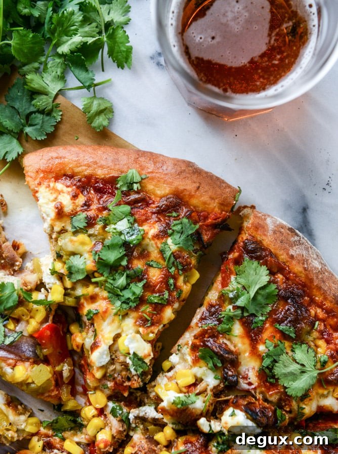 honey chipotle chicken pizza with goat cheese I howsweeteats.com