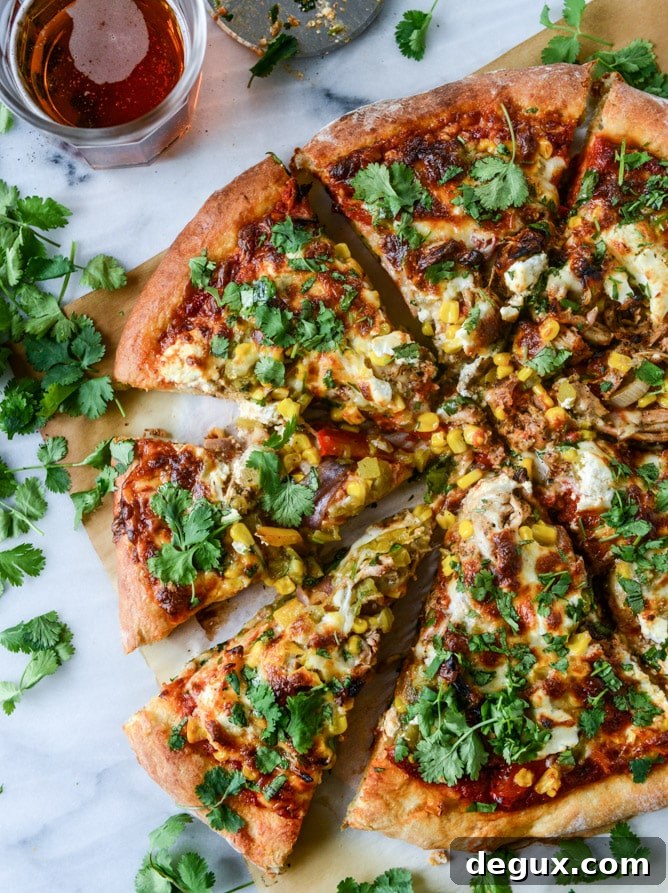 honey chipotle chicken pizza with goat cheese I howsweeteats.com