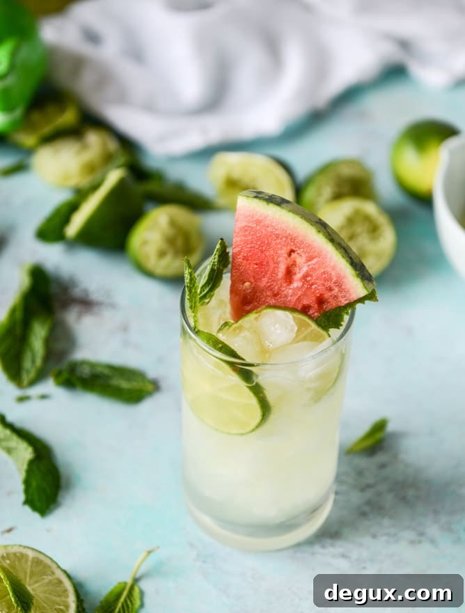 fresh mint limeade I howsweeteats.com
