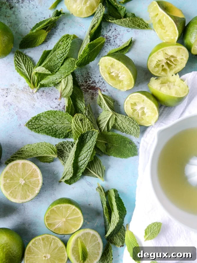 fresh mint limeade I howsweeteats.com