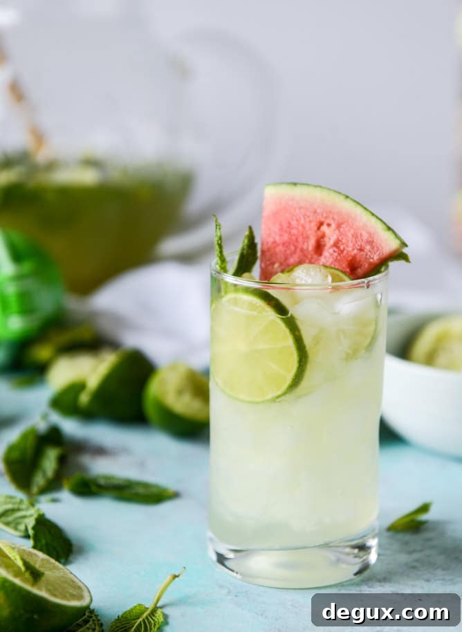 fresh mint limeade I howsweeteats.com