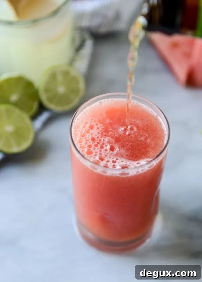 Homemade Watermelon Shandy Recipe — Refreshing Summer Drink 4 how to make a watermelon shandy I howsweeteats.com