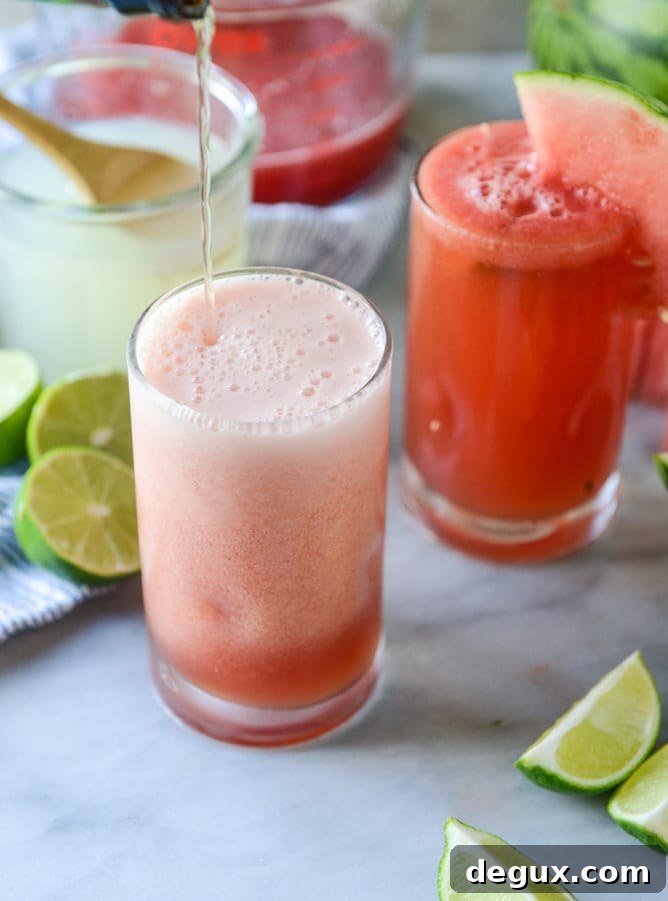 Homemade Watermelon Shandy Recipe — Refreshing Summer Drink 5 how to make a watermelon shandy I howsweeteats.com