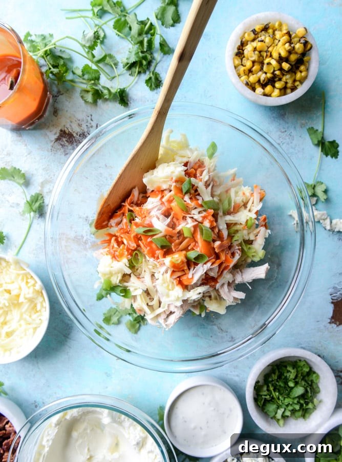 Layered Buffalo Chicken Dip Recipe: Creamy, Cheesy Party Dip 4 layered buffalo chicken dip I howsweeteats.com