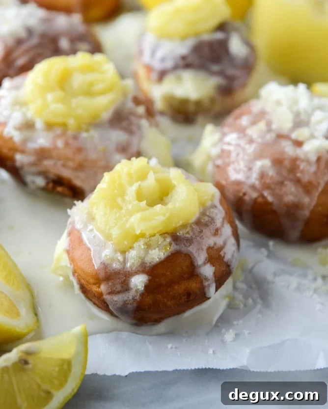 lemon cheesecake doughnuts I howsweeteats.com