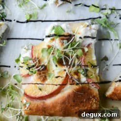 peach ricotta pizza