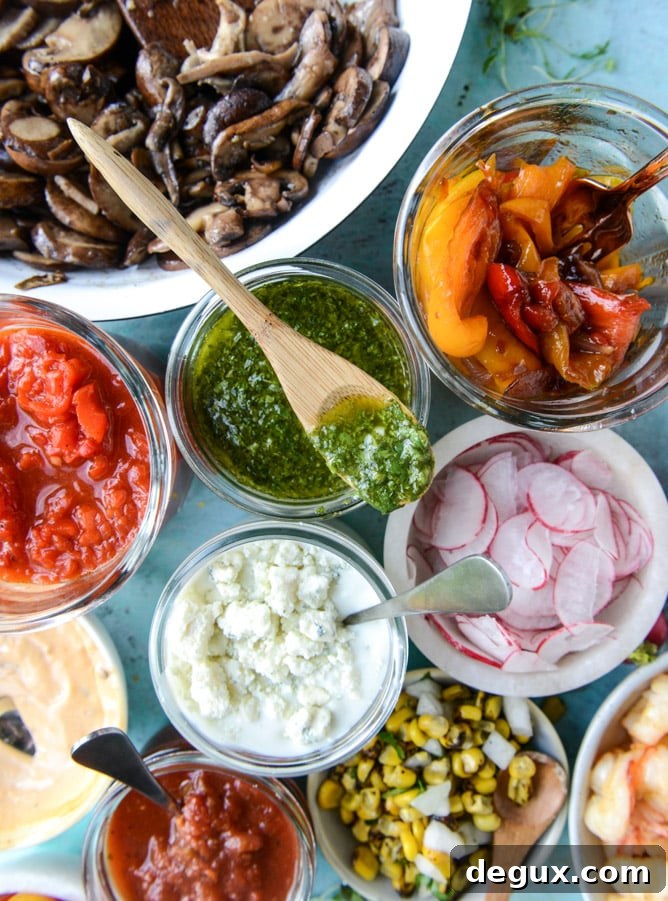 marinated flank steak with our favorite toppings I howsweeteats.com