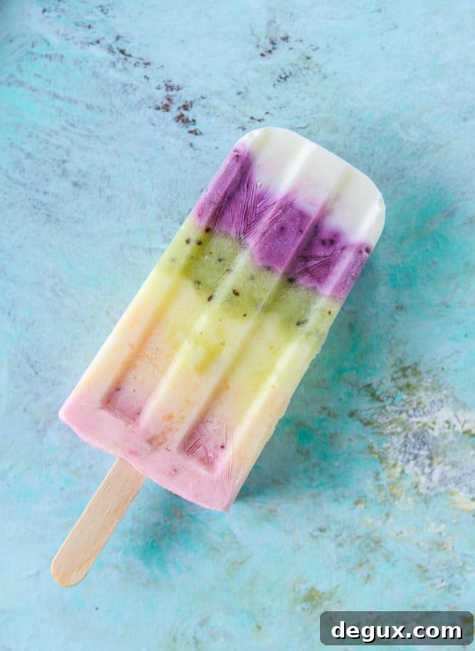 rainbow froyo pops I howsweeteats.com