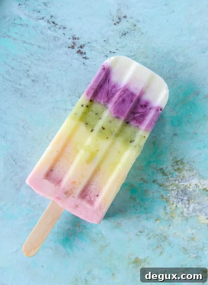 rainbow froyo pops I howsweeteats.com