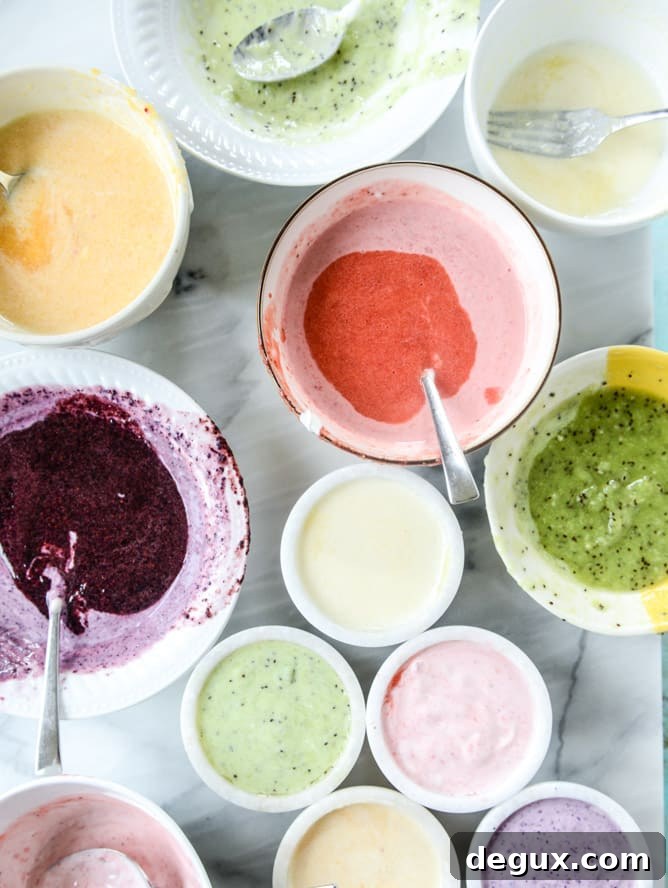 rainbow froyo pops I howsweeteats.com