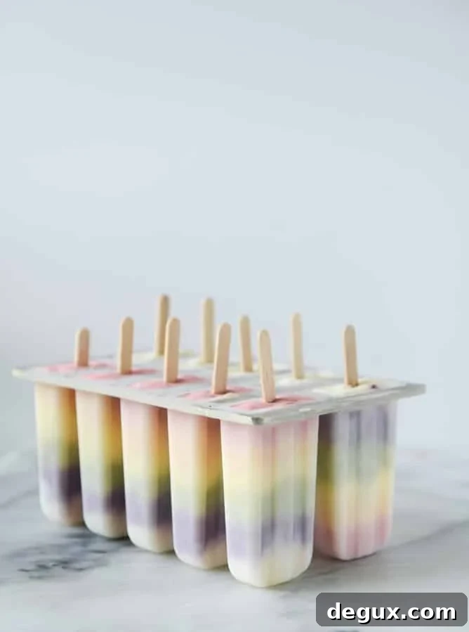 rainbow froyo pops I howsweeteats.com