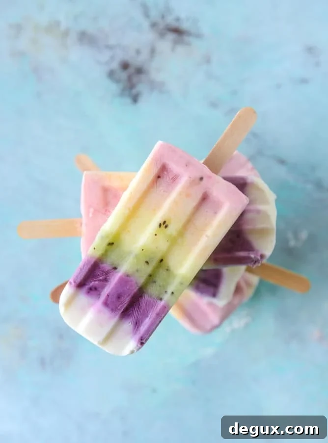 rainbow froyo pops I howsweeteats.com