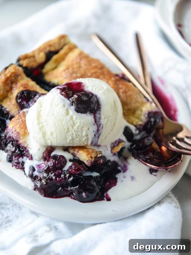 easy cinnamon blueberry slab pie I howsweeteats.com