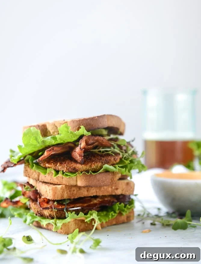 bacon fried green tomato BLTs with homemade special sauce I howsweeteats.com