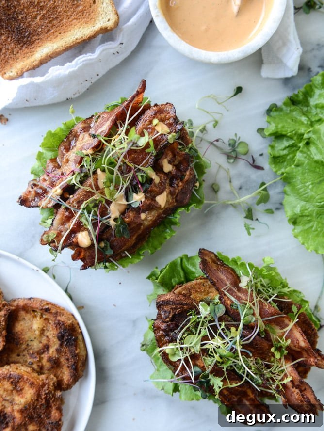 bacon fried green tomato BLTs with homemade special sauce I howsweeteats.com