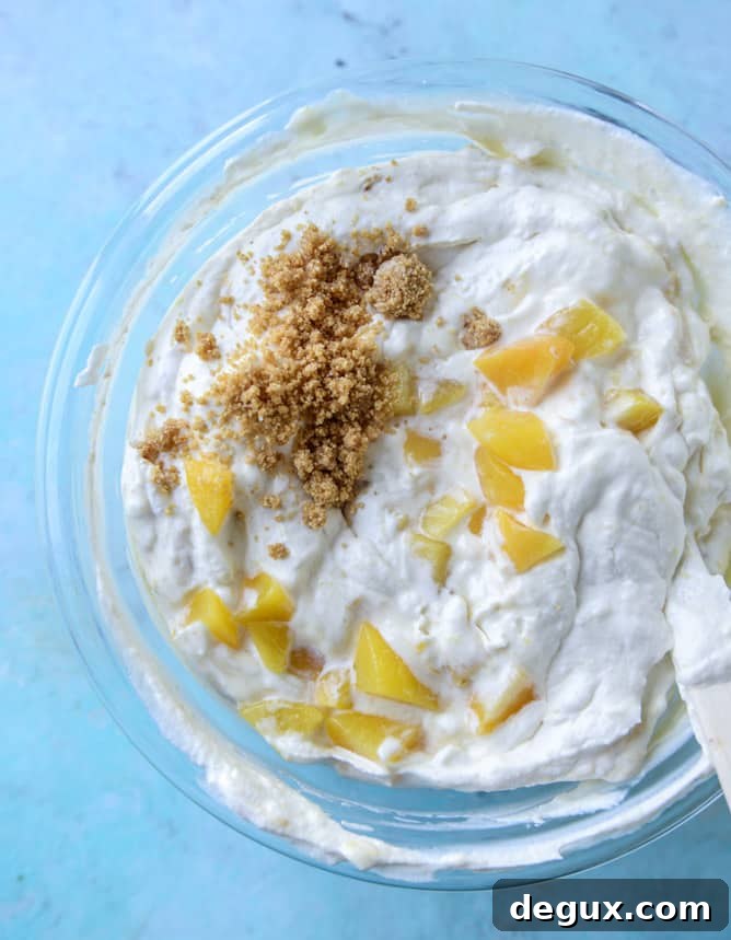 no-churn sugar roasted peach pie ice cream I howsweeteats.com