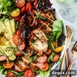 Rosemary Chicken, Bacon & Avocado Salad Recipe (Video) 9 img 45959 8