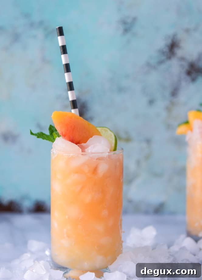 Pineapple and Peach Agua Fresca Recipe for Refreshing Summer Drinks 7 pineapple peach agua fresca I howsweeteats.com