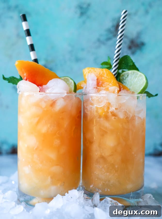 Pineapple and Peach Agua Fresca Recipe for Refreshing Summer Drinks 8 pineapple peach agua fresca I howsweeteats.com