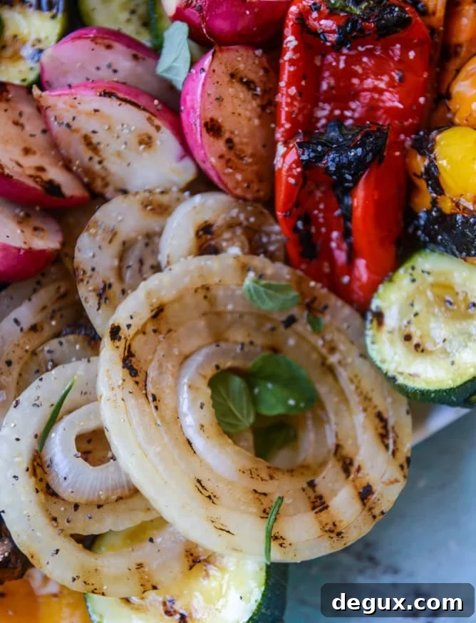 marinated grilled veggies with avocado feta I howsweeteats.com