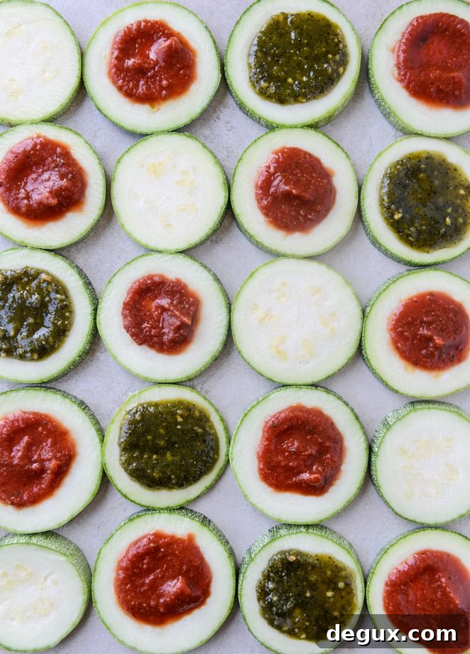 Mini Zucchini Pizza Bites: 3 Delicious Ways to Make Them 3 mini zucchini pizzas, three ways I howsweeteats.com