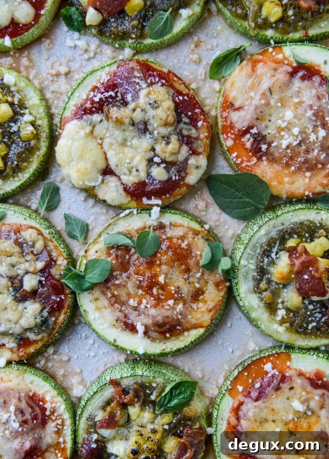 Mini Zucchini Pizza Bites: 3 Delicious Ways to Make Them 7 mini zucchini pizzas, three ways I howsweeteats.com