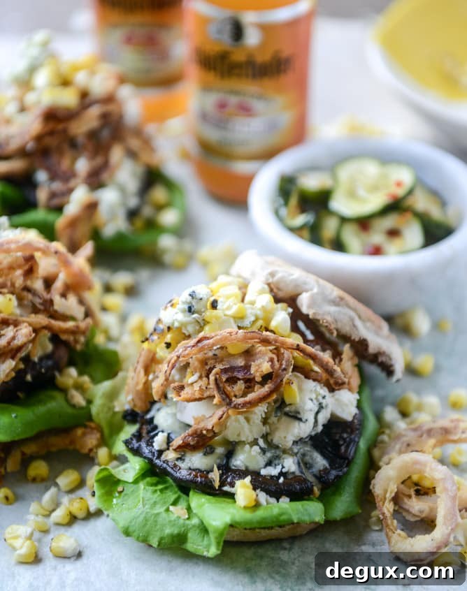 blue cheese portobello burgers by @howsweeteats I howsweeteats.com