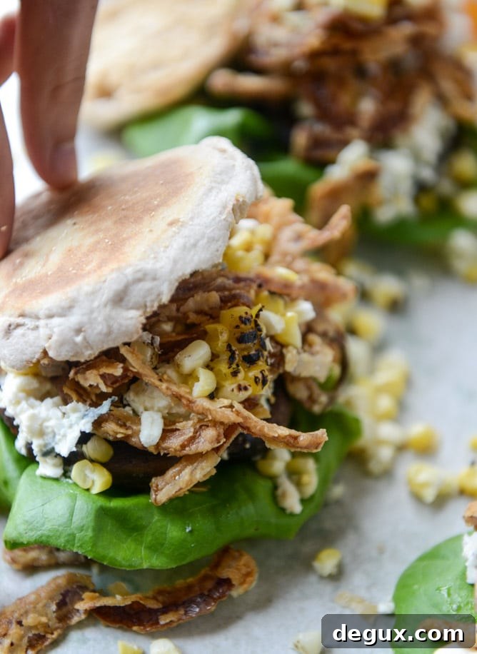 blue cheese portobello burgers by @howsweeteats I howsweeteats.com