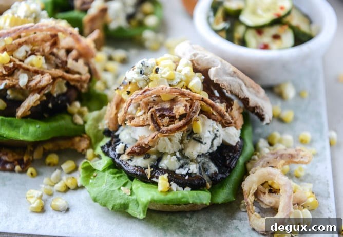 blue cheese portobello burgers by @howsweeteats I howsweeteats.com